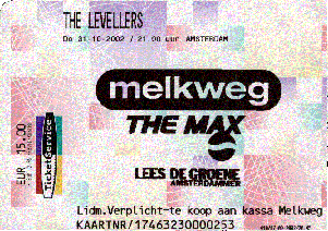 Eintrittskarte, Amsterdam, 31.10.2002
