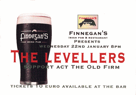Eintrittskarte, Finnegan's Irish Pub, Apeldoorn, 22.01.2003