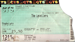 Eintrittskarte, Knust, Hamburg, 12.10.2000