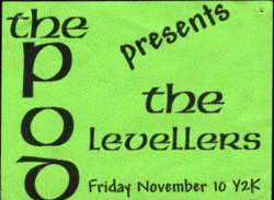 Eintrittskarte, Pod @ Clancy's (Vorderseite), Tilburg, 10.11.2000