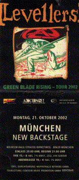 Eintrittskarte, München, 21.10.2002